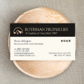 Elegante Gold Zuhause Logo Real Anwesen Developer Visitenkarte