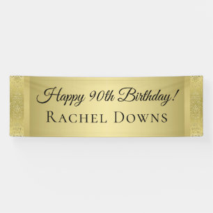 Elegante Goldalles- Gute zum Geburtstagfahne Banner