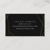 Elegante Goldananas Visitenkarte (Rückseite)