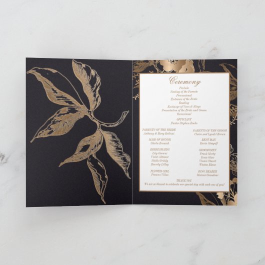 Elegante goldblühende Rose, geflochtene Buds Programm (Innenseite)