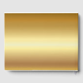 Elegante Goldblumen Hochzeit Gästebuch (Rückseite)