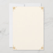 Elegante Goldbrasse Islamische Hochzeit Einladung (Rückseite)