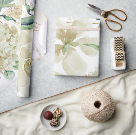 Elegante Goldbrasse Wasserfarbene Rose Vokal Erneu Geschenkpapier