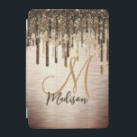 Elegante goldbraune Tropfen Glitzer Monogramm iPad Mini Hülle<br><div class="desc">Chic goldbraune Tropfen Glitzer Monogramm Pad Gehäuse Abdeckung. Fügen Sie Ihrem Büro, Ihrem Schreibtisch oder Ihrem persönlichen Raum mit einem schicken und stilvollen individuelle Name und einem Monogramm-Pad-Cover einen Stil hinzu. Das perfekte Accessoire für ein modernes Mädchen oder eine modische Frau. Schönes, modernes und cooles Design, das Sie über jedes...</div>