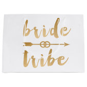 elegante Goldbrautstamm-Pfeil-Eheringe Große Geschenktüte (Vorderseite)