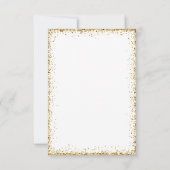 Elegante Goldbutterfliege luxuriöse Babydusche Einladung (Rückseite)