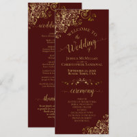 Elegante Goldcurls auf Auburn Brown Wedding