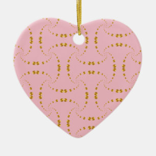 Elegante Golddots Keramik Ornament