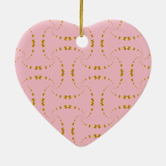 Elegante Golddots Keramik Ornament (Hinten)