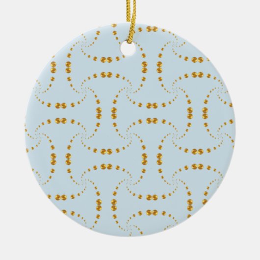 Elegante Golddots Keramikornament (Vorne)