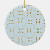 Elegante Golddots Keramikornament (Hinten)