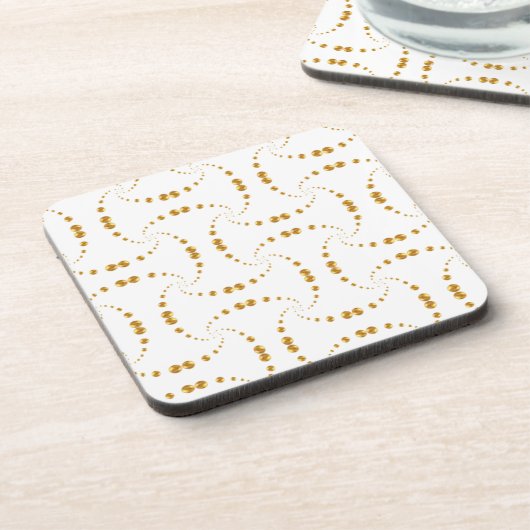 Elegante Golddots Untersetzer (Linke Seite)