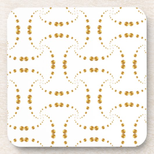 Elegante Golddots Untersetzer (Vorderseite)