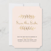 Elegante Goldeffektkarte Save the Date (Vorderseite)