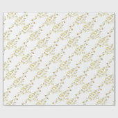 Elegante GoldEheringe Geschenkpapier (Flach)