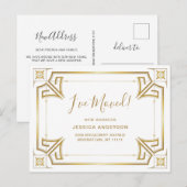 Elegante Golden Art Deco Festival - Martha Argeric Postkarte (Vorne/Hinten)