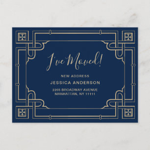 Elegante Golden Art Deco Festival - Martha Argeric Postkarte