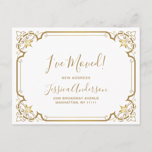 Elegante Golden Art Deco Festival - Martha Argeric Postkarte (Vorderseite)