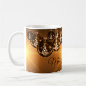Elegante Golden Brown Weihnachtsschmuck Kaffeetasse (Links)