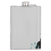 Elegante Golden Camellias Name Flachmann (Rückseite)