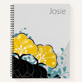 Elegante Golden Camellias Name Notizblock