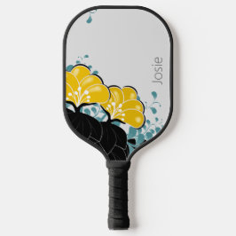 Elegante Golden Camellias Name Pickleball Schläger