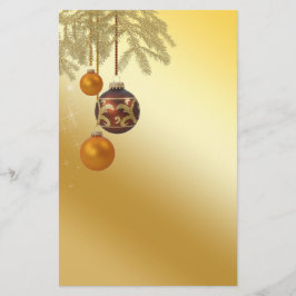 Elegante Golden Christmas Briefpapier