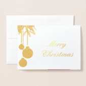Elegante Golden Christmas - Foil Card Folienkarte (Vorderseite mit Umschlag)