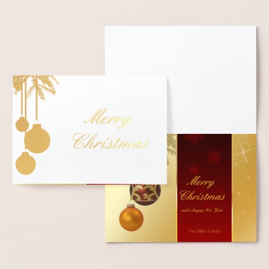 Elegante Golden Christmas - Foil Card Folienkarte (Anzeige)