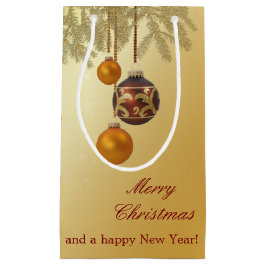 Elegante Golden Christmas Kleine Geschenktüte