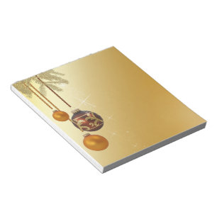Elegante Golden Christmas Notizblock