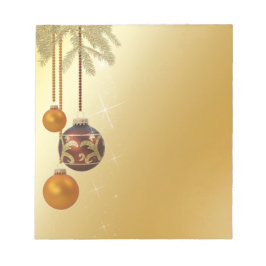 Elegante Golden Christmas Notizblock