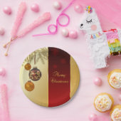 Elegante Golden Christmas Pappteller (Party)