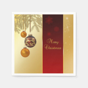 Elegante Golden Christmas Serviette