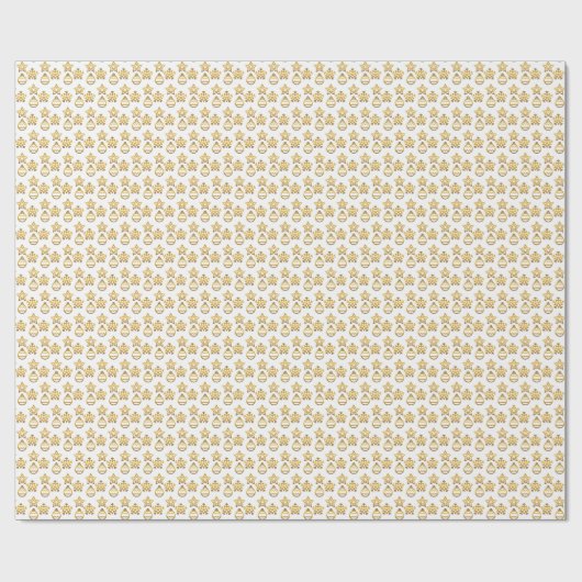 Elegante Golden Christmas Vectors auf White Geschenkpapier (Flach)