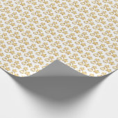 Elegante Golden Christmas Vectors auf White Geschenkpapier (Ecke)