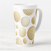 Elegante Golden Circle Latte Tasse (Rechte Ecke)
