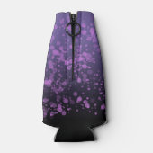 Elegante Golden Daisy mit Lila Glitzer Hochzeit Flaschenkühler (Rückseite)