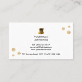 Elegante Golden Dots Visitenkarte (Rückseite)