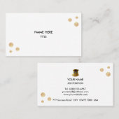 Elegante Golden Dots Visitenkarte (Vorne/Hinten)