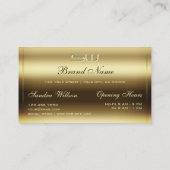 Elegante Golden Effect Imitate 3D Letters Beruflic Visitenkarte (Rückseite)