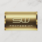 Elegante Golden Effect Imitate 3D Letters Beruflic Visitenkarte (Vorderseite)