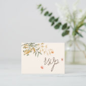 Elegante Golden Fall-Blume Hochzeitsstipendium QR Begleitkarte (Stehend Vorderseite)