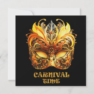 Elegante Golden Feathers Venezianisch Mask