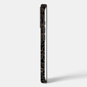 Elegante Golden Floral auf Schwarz iPhone 16 Pro Hülle