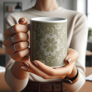 Elegante Golden Floral Ornamental Vintag Kaffeetasse