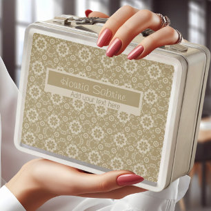 Elegante Golden Floral Ornamental Vintag Metall Brotdose