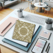 Elegante Golden Floral Ornamental Vintag Notizblock