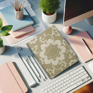 Elegante Golden Floral Ornamental Vintag Notizblock