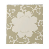Elegante Golden Floral Ornamental Vintag Notizblock (Vorderseite)